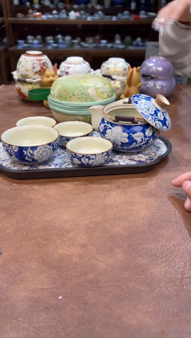 真的很便宜会开片的旅行茶具