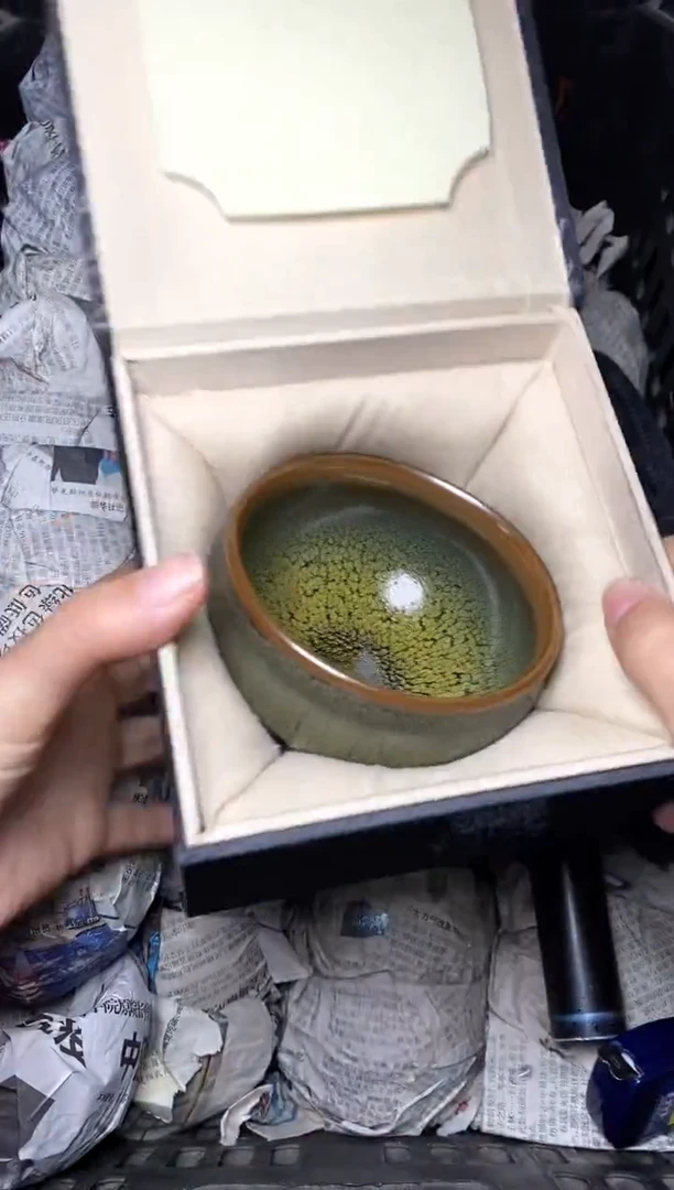 【闪购商品】茶盏绿鹧鸪 将军 盏三疯建盏茶器