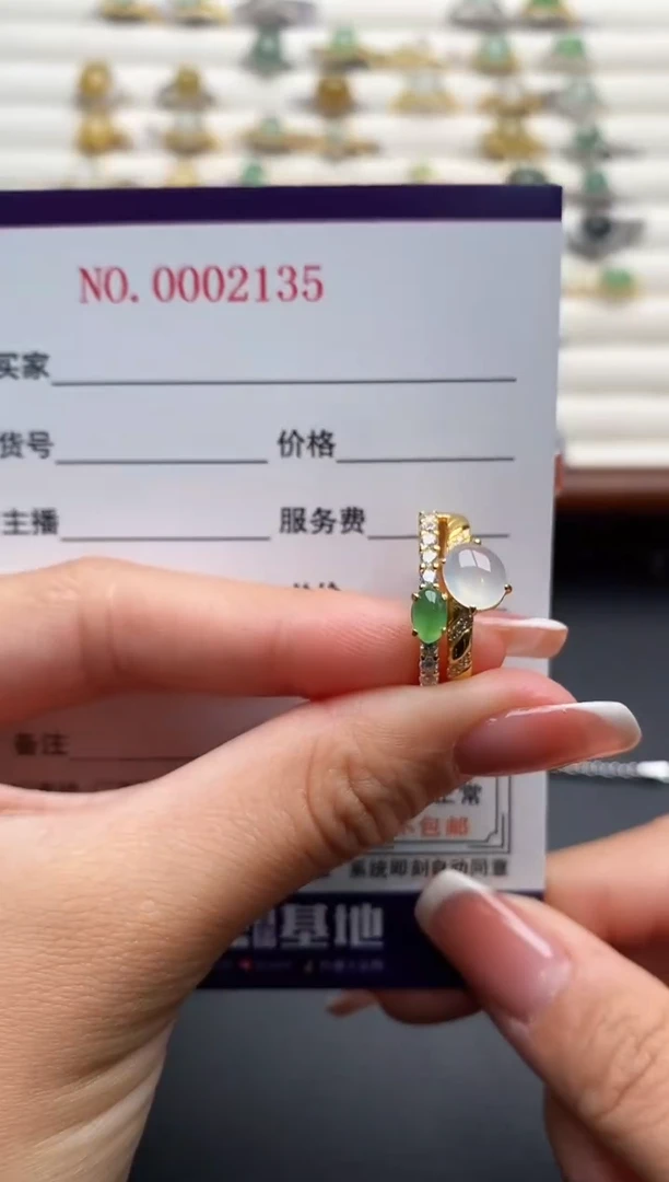 银S925镶嵌戒指翡翠777777+1