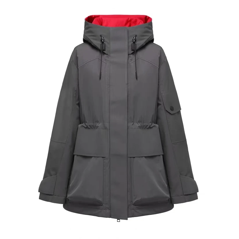 【雅】25年冬季新款设计感中长款连帽派克羽绒服