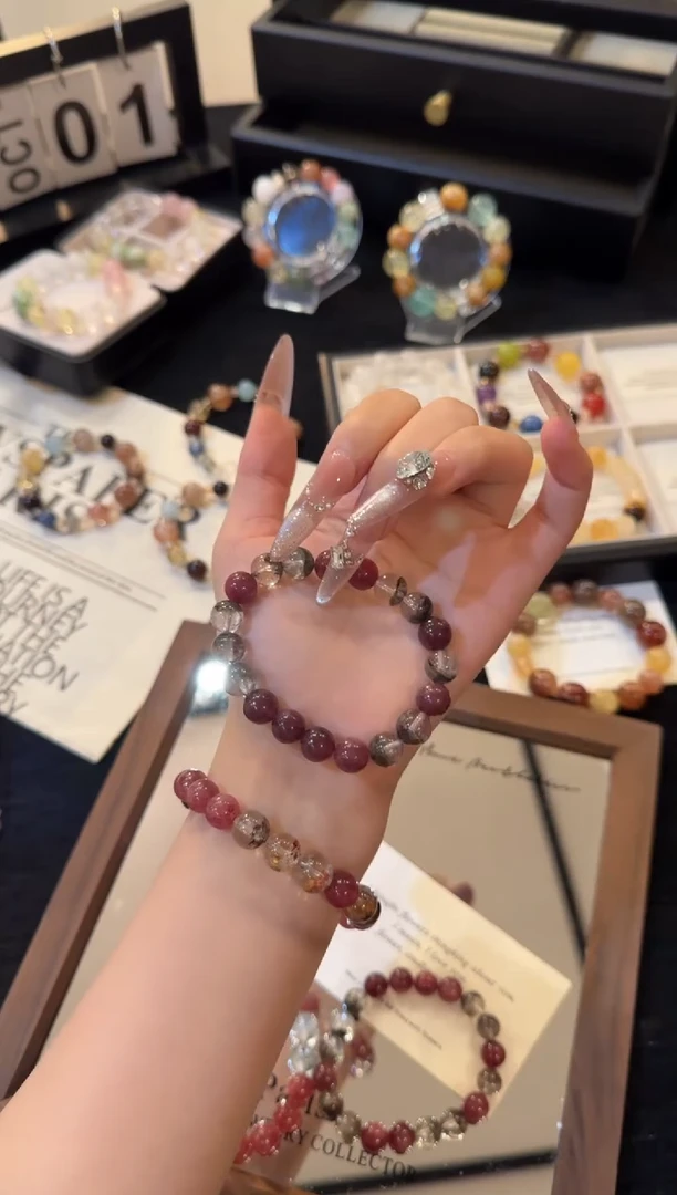 合金手链水晶绿幽灵x2607