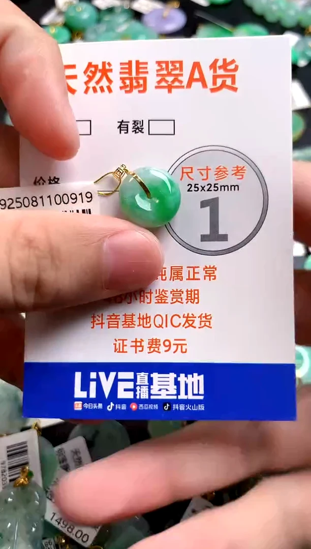 颈饰18K金镶嵌翡翠0499730879