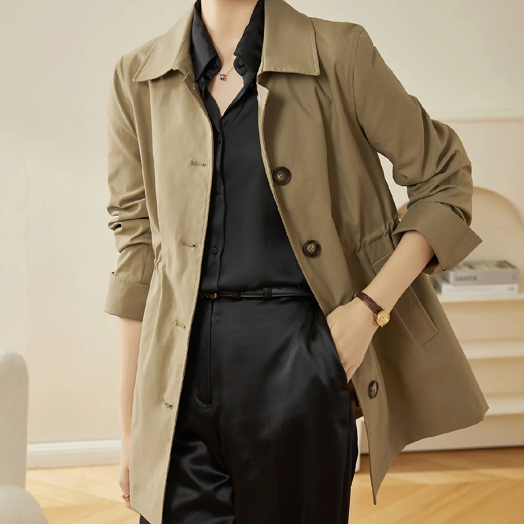 Mandsibil曼德西比利风衣外套女士2025新款春秋季休闲宽松上衣