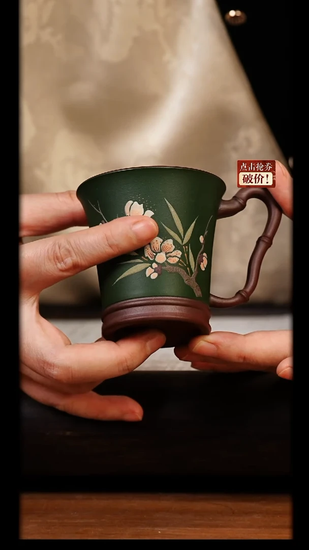 DLG柴烧把杯 紫砂