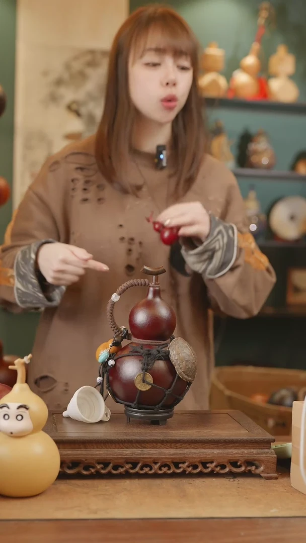 【闪购商品】258号精品天然大漆工艺防渗内胆酒葫芦~