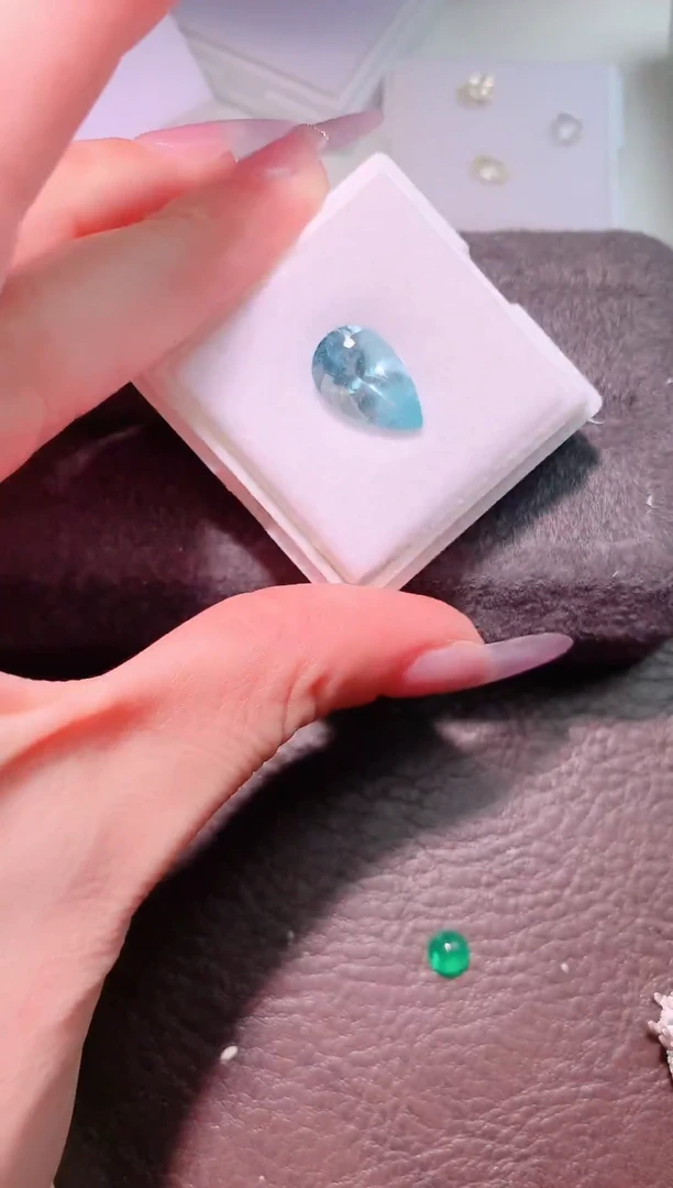 裸石海蓝宝石水滴5.1ct