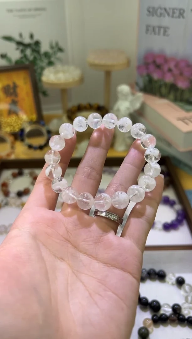 未镶嵌手串水晶石光晶工白幽灵水晶手串