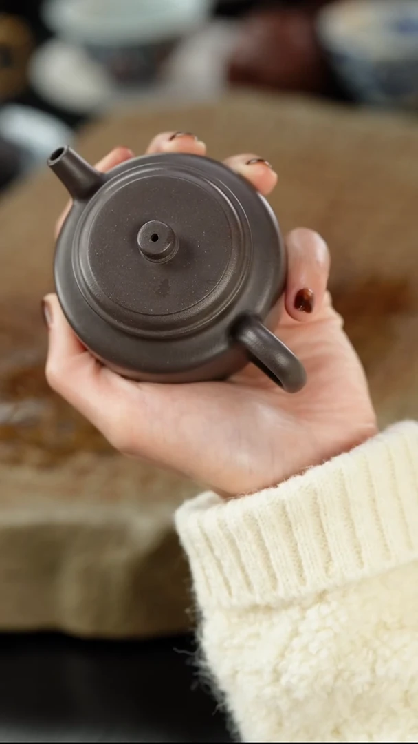 茶壶紫砂仰**海青灰段德钟120cc