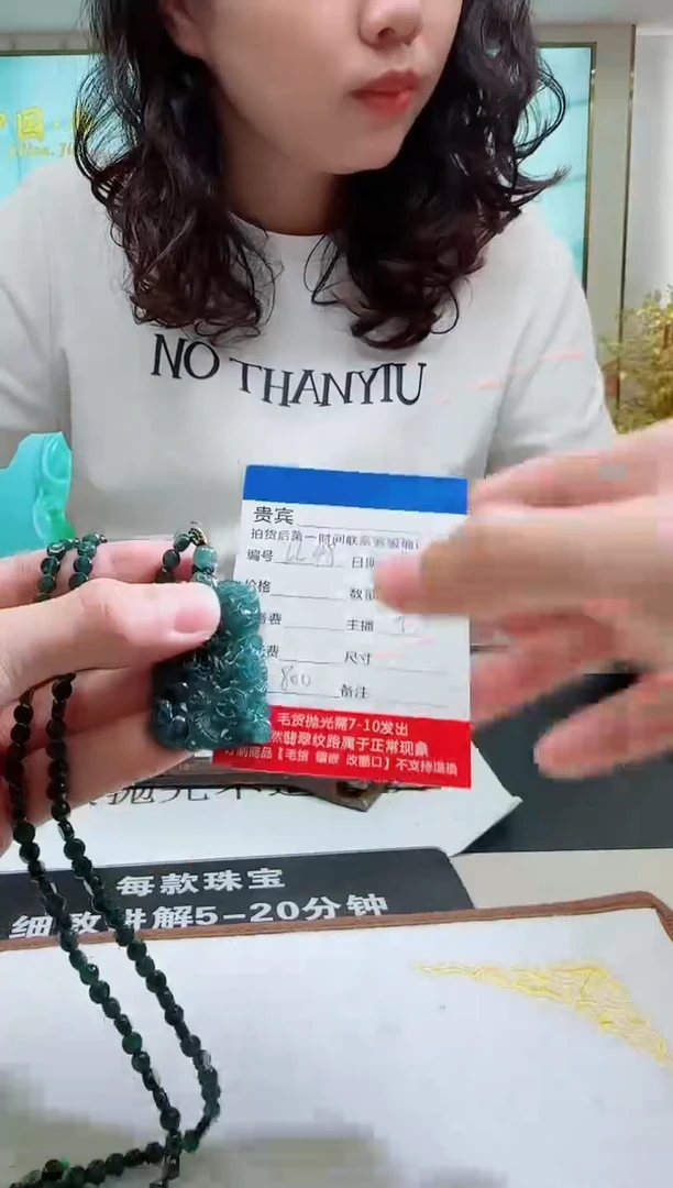 未镶嵌定制翡翠LL48翡翠吊坠带珠链-多样性发其一