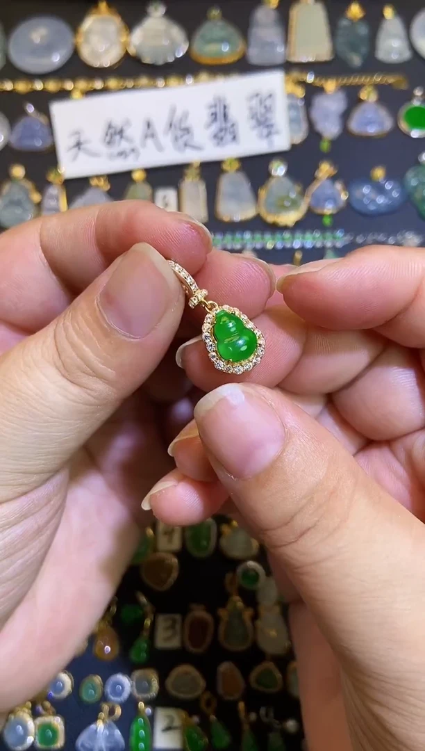 翡翠银S925镶嵌吊坠(不含链)1