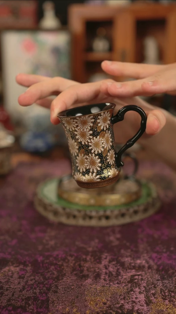 摩吉陶陶闪拍链接 太阳花茶咖杯