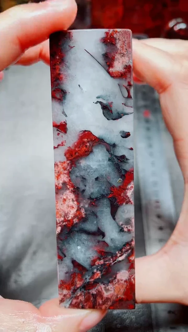 桂林鸡血玉素章3.0左右36