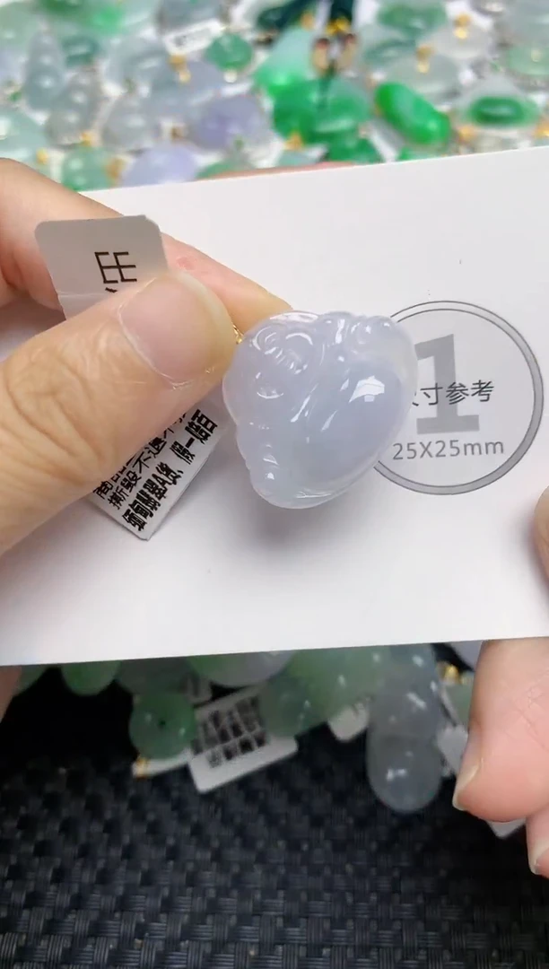 颈饰18K金镶嵌翡翠天然缅甸A货翡翠百元以上9元证书费自理