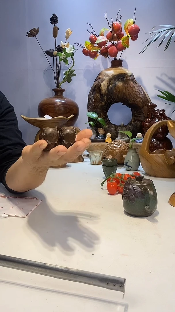 【闪购商品】风车木（黑檀木）A4黑檀手把件大象1对