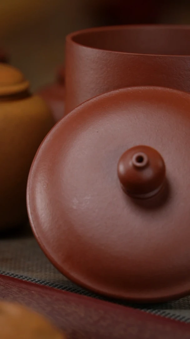 茶壶紫砂浪****缘大红泥盖杯