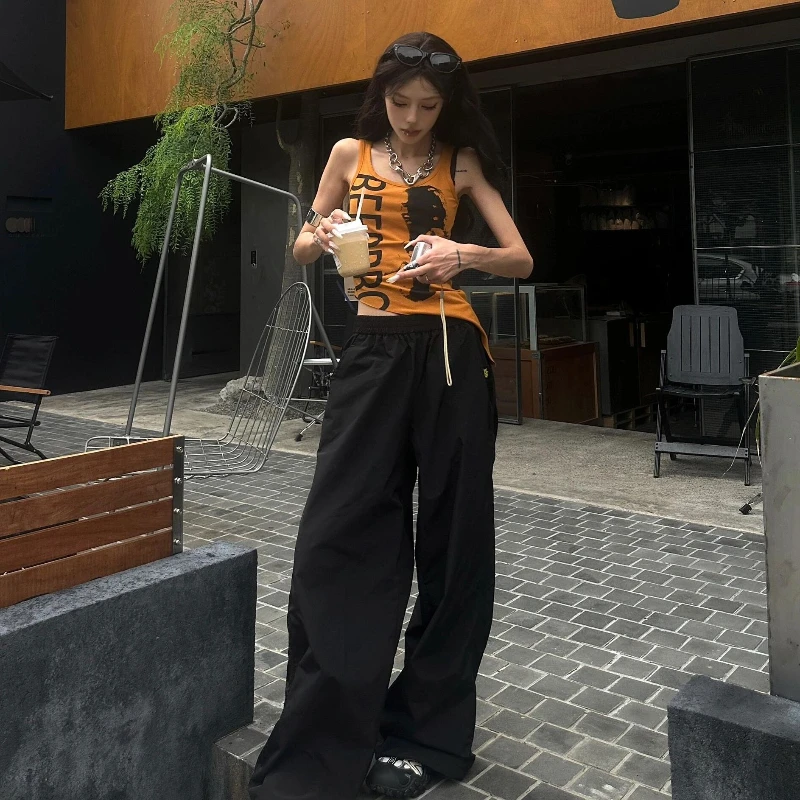 美式复古辣妹背心女夏季2025新款设计感小众修身显瘦上衣外穿