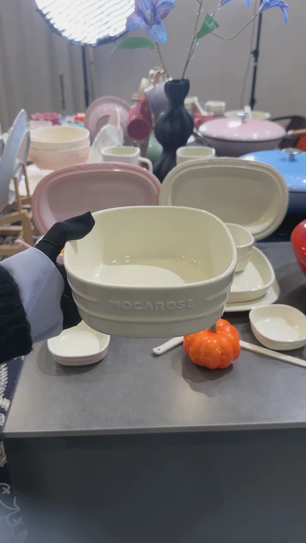 【闪购商品】瓷6英寸方形大碗-奶油白