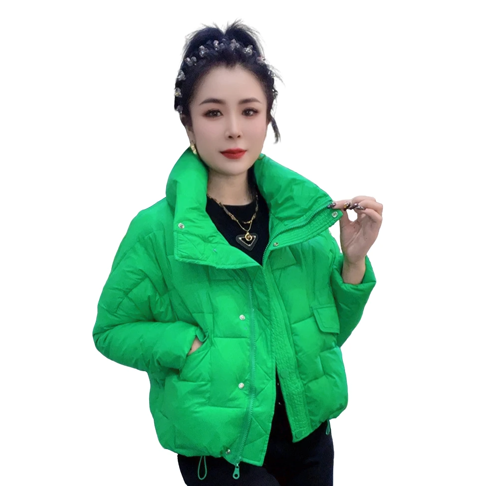 莉丽佳007款女装秋季长袖立领彩色短款棉服时尚洋气休闲百搭爆款0