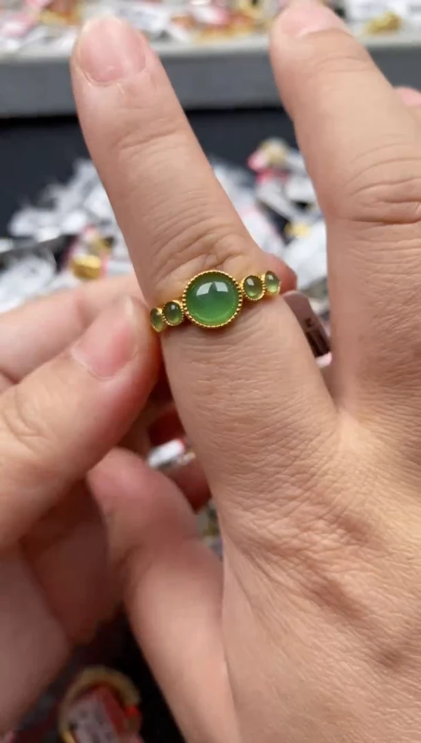 【闪购商品】翡翠戒指银S925镶嵌11111---2