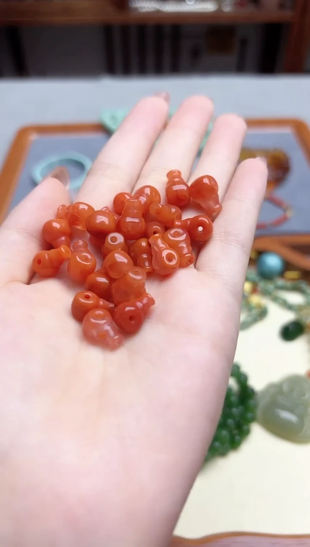 未镶嵌南红玛瑙挂件南红三通配饰8mmDN多样性发其一