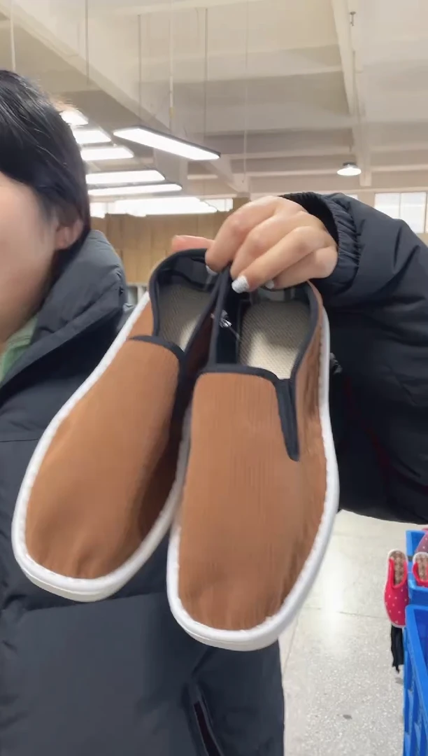 2-7咖色松紧棉麻37码