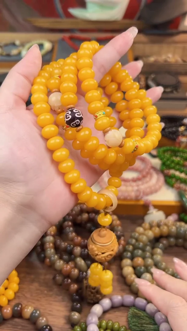 【闪购商品】菩提根/象牙果手串黄菩提香囊108颗+3香