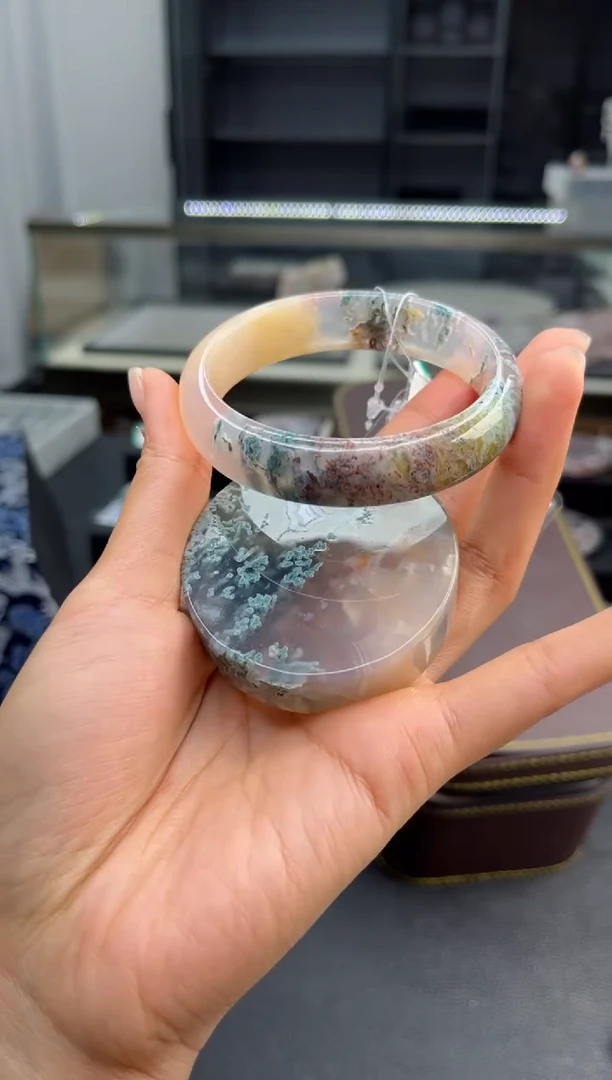 石英质玉手镯未镶嵌58圈口（赠送镯心）S9801