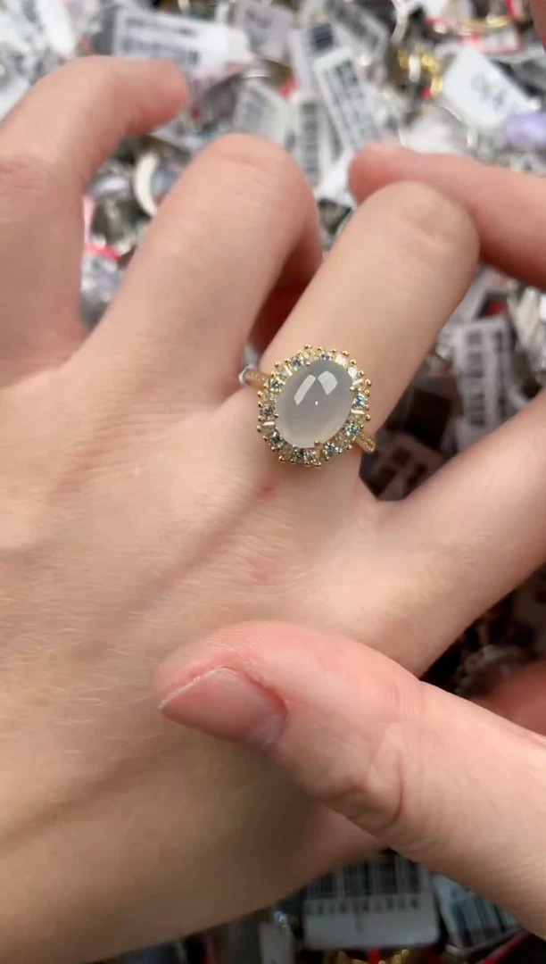 银S925镶嵌戒指翡翠2222       8