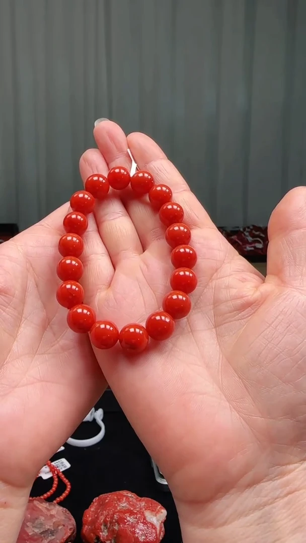 未镶嵌多样性发一件南红玛瑙11mm保山圆珠单圈