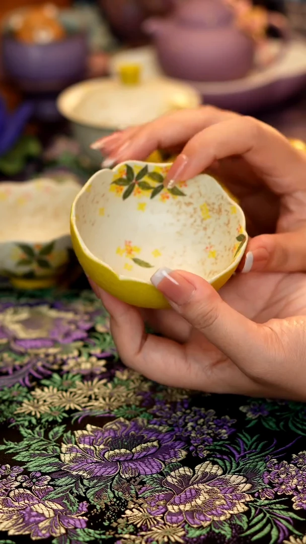 焦糖桂花内绘普洱杯·······