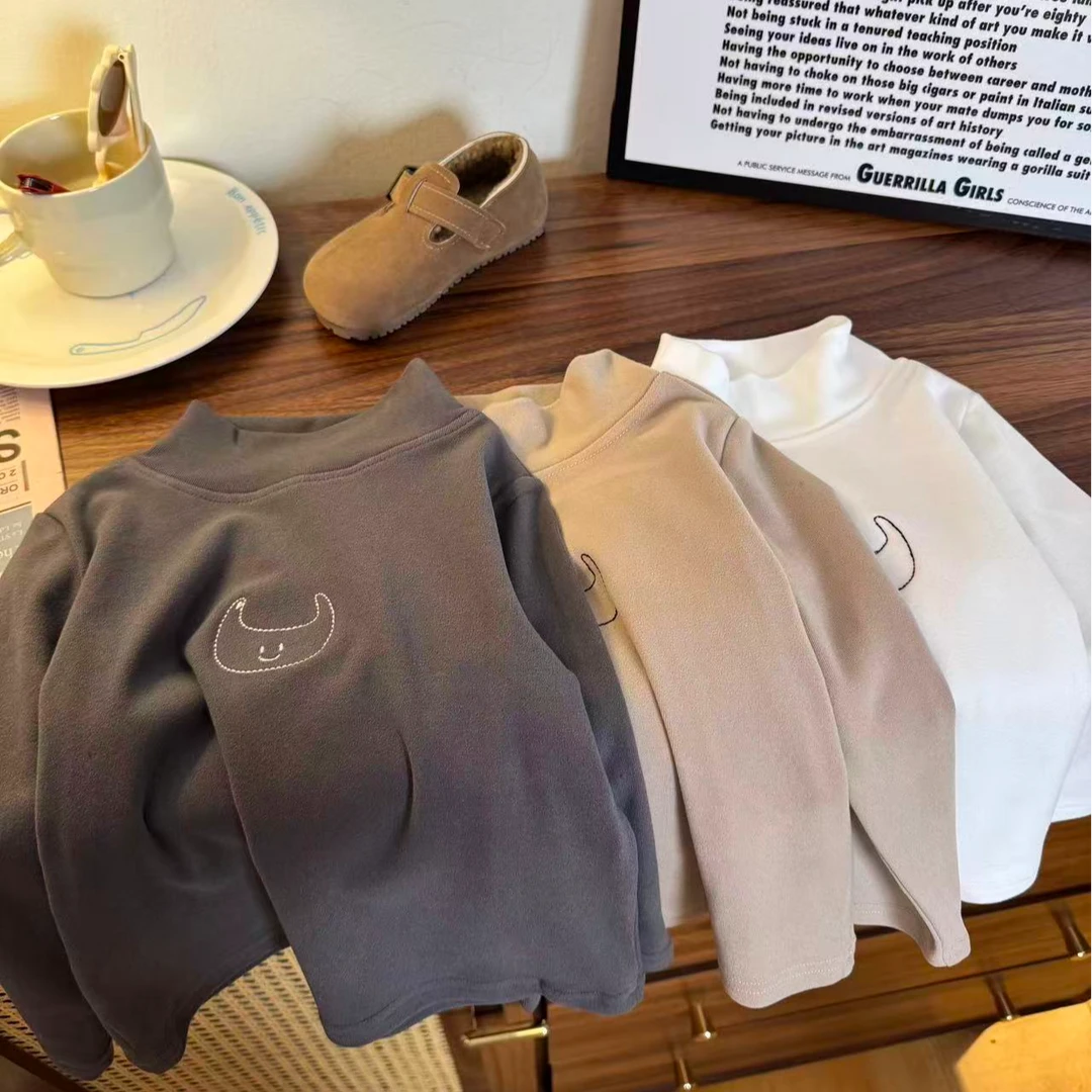 【270克加厚】儿童高领德绒打底秋冬内穿打底秋衣冬季保暖立领上衣