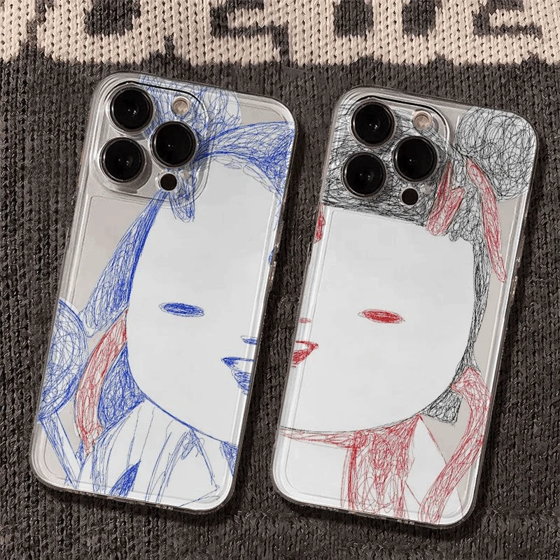 素描胡巴适用于苹果17/15promax透明壳16/14plus华为OPPOvivo小米