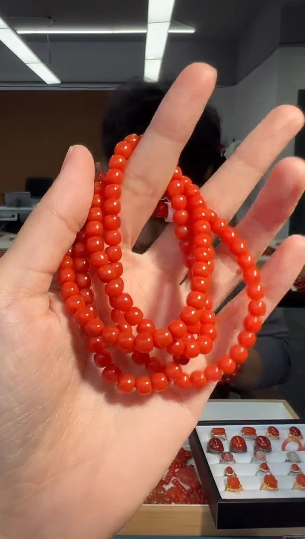 未镶嵌手链南红玛瑙A19精工老型多圈南红手串5mm+