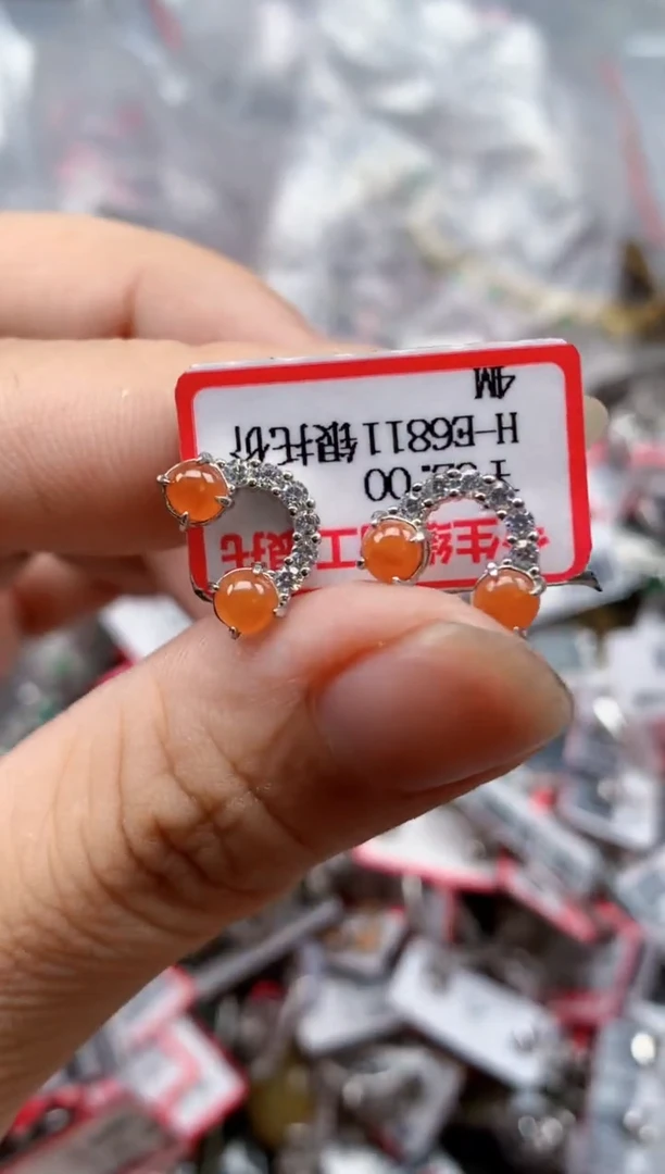 银S925镶嵌戒指翡翠天然A货缅甸翡翠