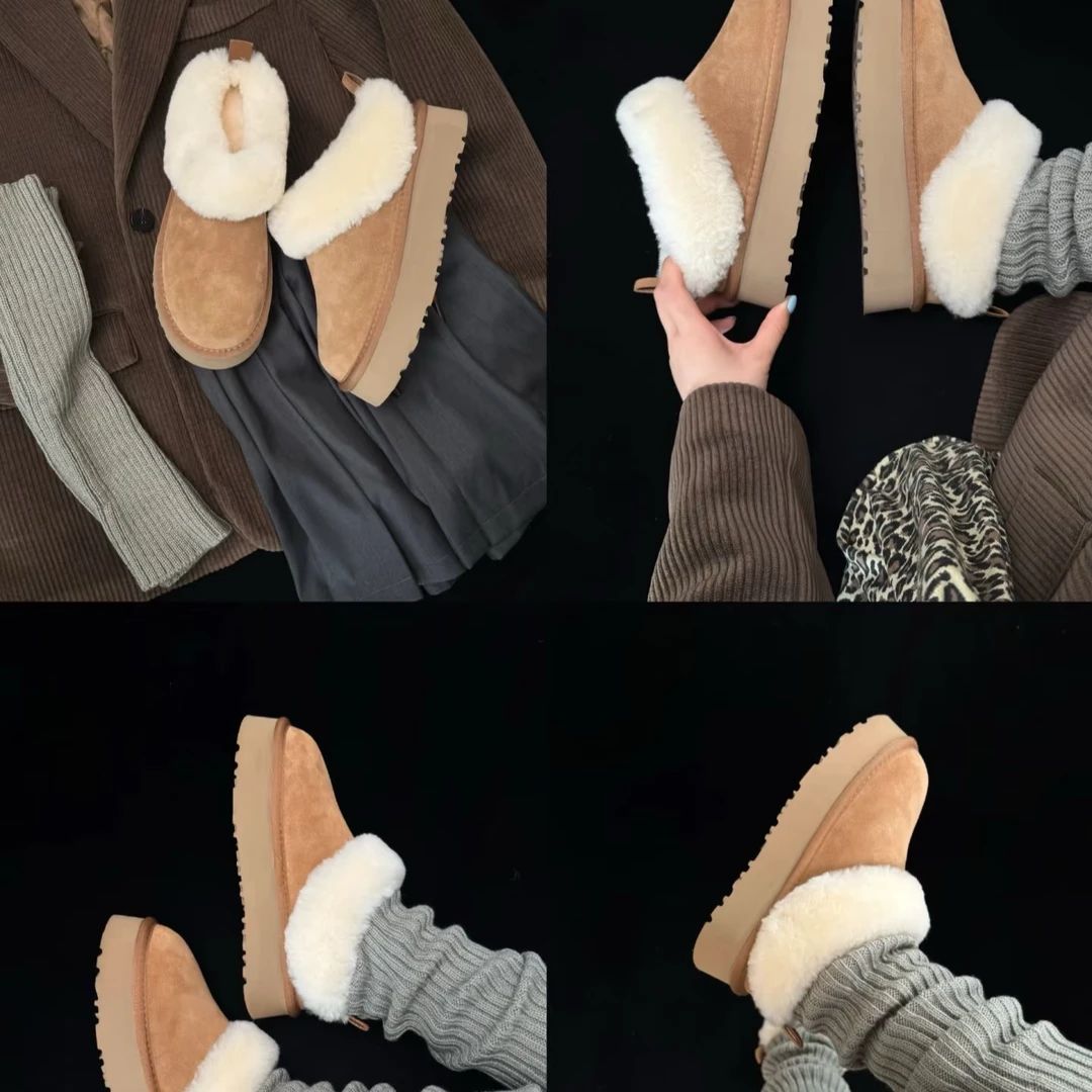 澳洲撤柜羊皮毛一体雪地靴