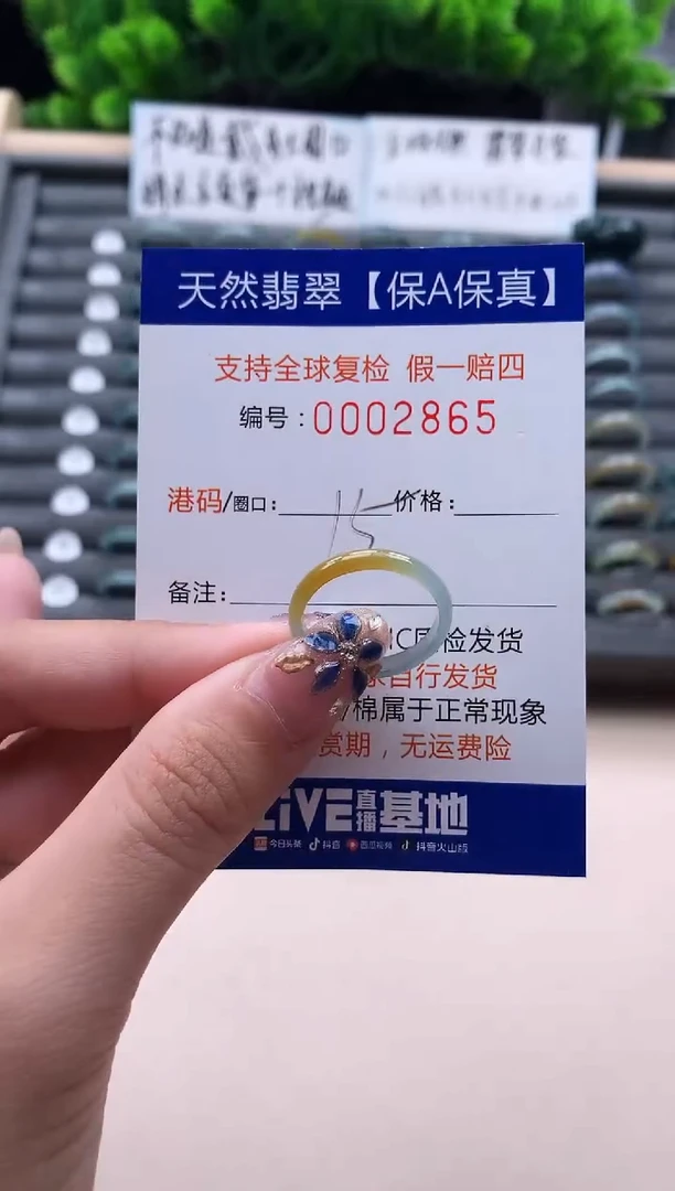未镶嵌戒指翡翠  2865