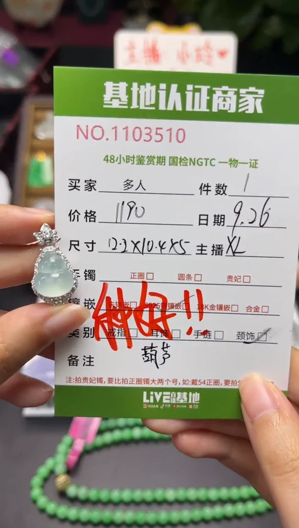 吊坠(不含链)银S925镶嵌翡翠多人