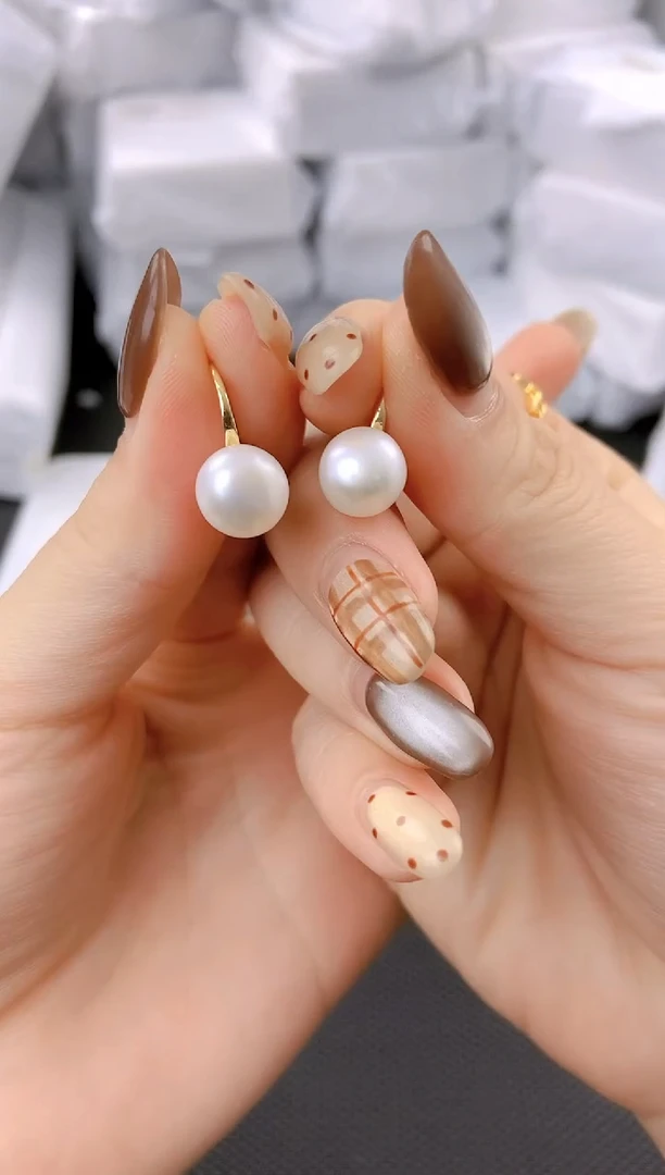 未镶嵌耳饰淡水珍珠ed1032