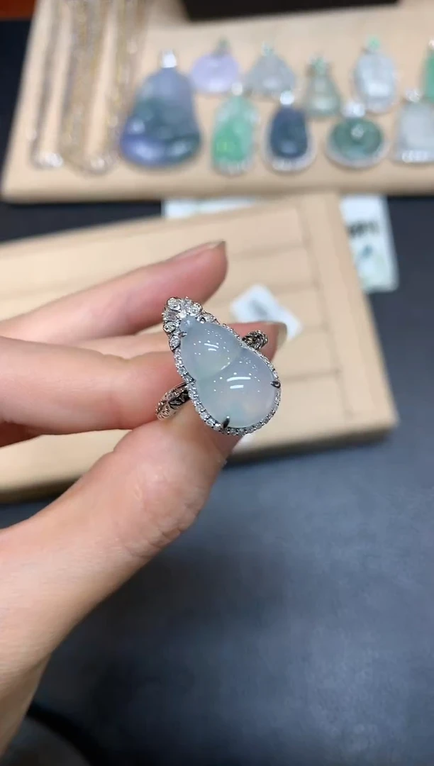 【闪购商品】翡翠戒指18K金镶嵌两用款【无服务费