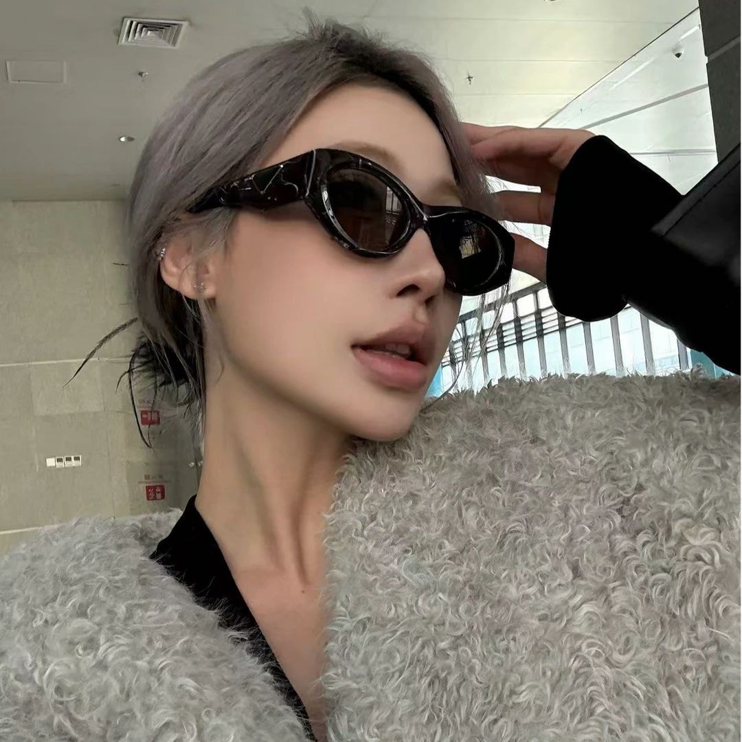 【幺幺社长】猫眼小框椭圆太阳镜女时尚墨镜高级感防晒太阳眼镜