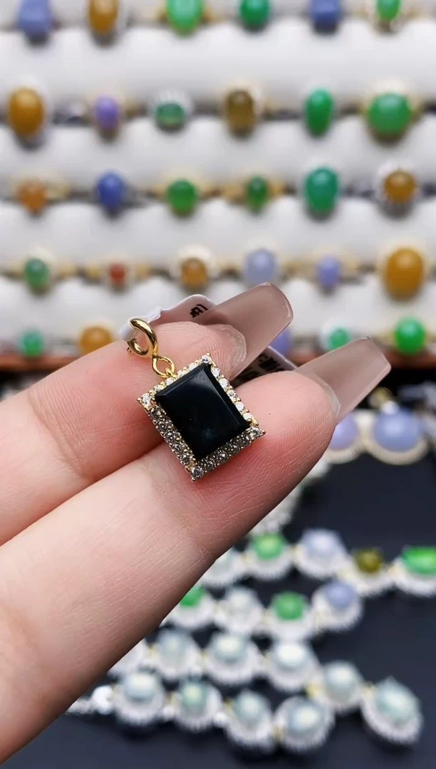 银S925镶嵌戒指翡翠1326