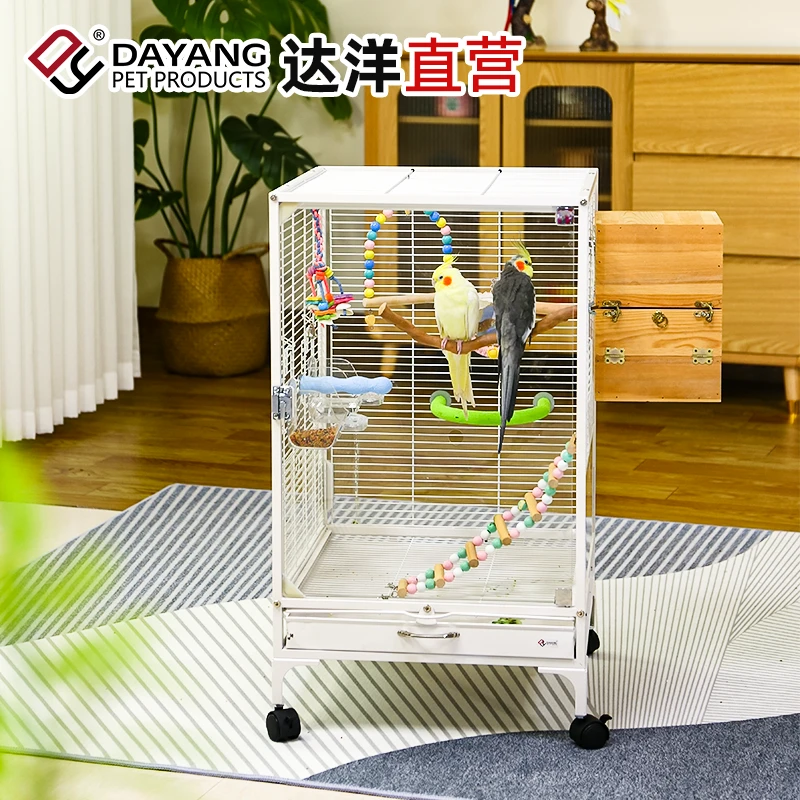 【达洋】鸟笼A10XB大号生态透明玻璃鹦鹉笼双层小宠笼玄凤松鼠笼子