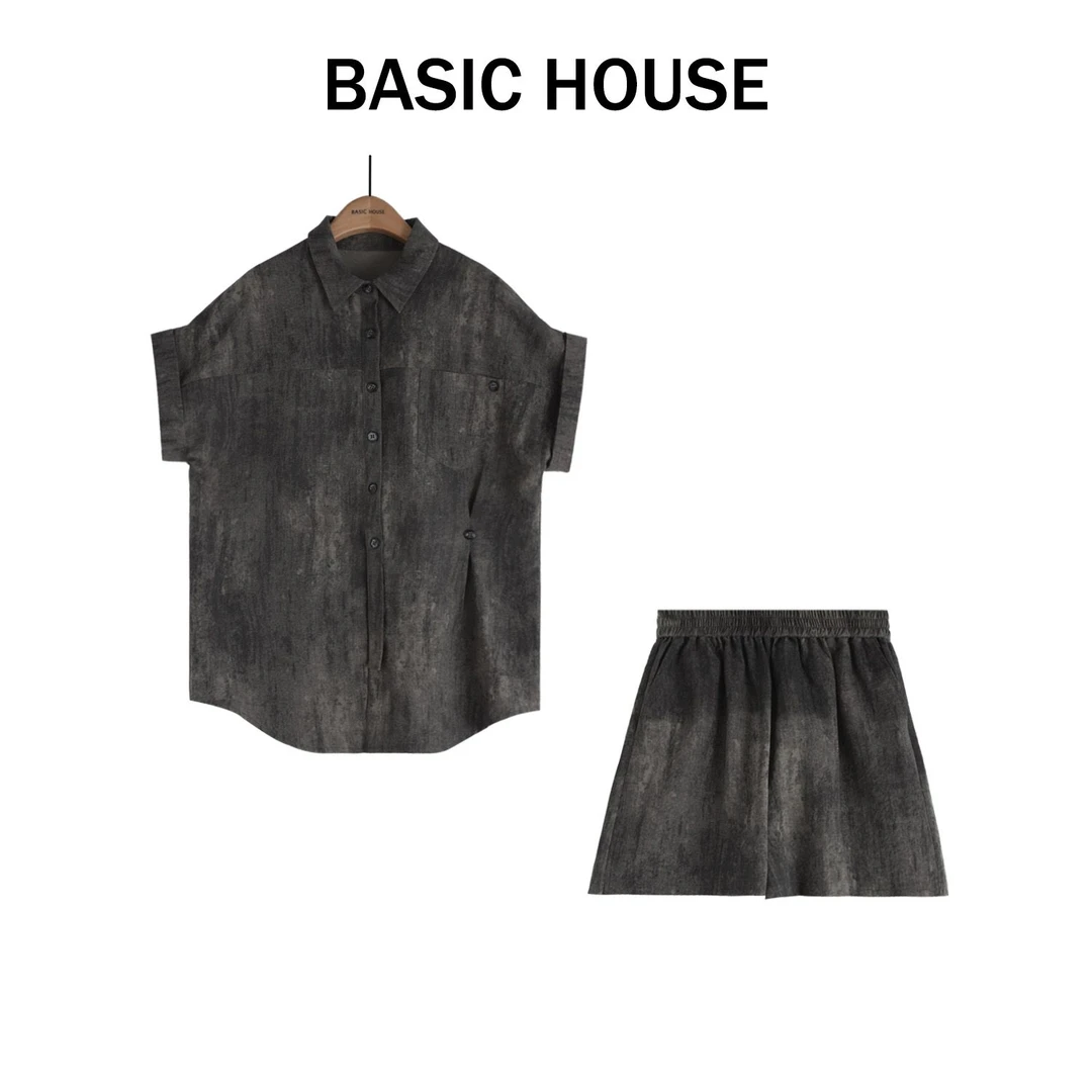 Basic House/百家好夏季新款百搭气质轻奢时尚套装B1335B5ZU82