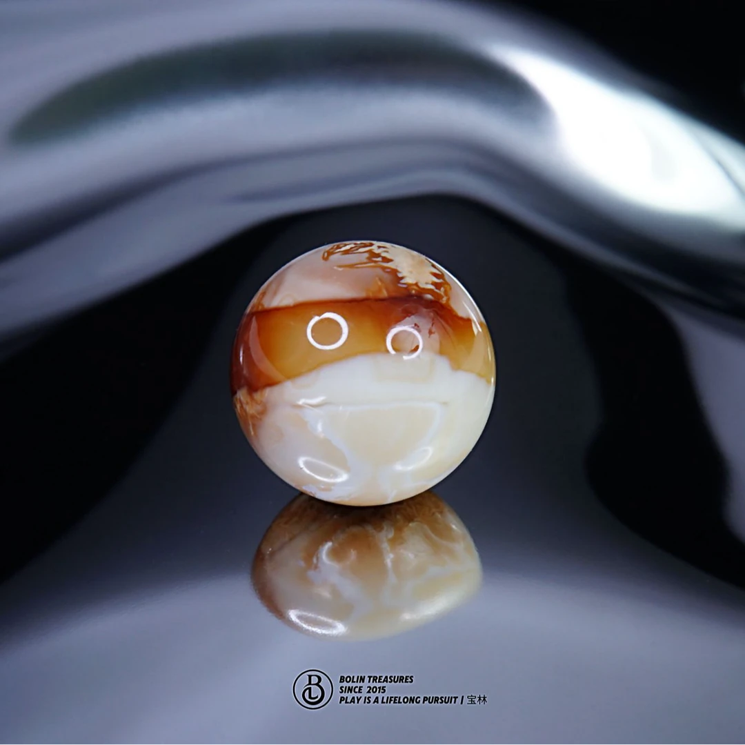 一线13mm紫红白彩沁圆珠 ·天然琥珀蜜蜡高端手作文玩配饰