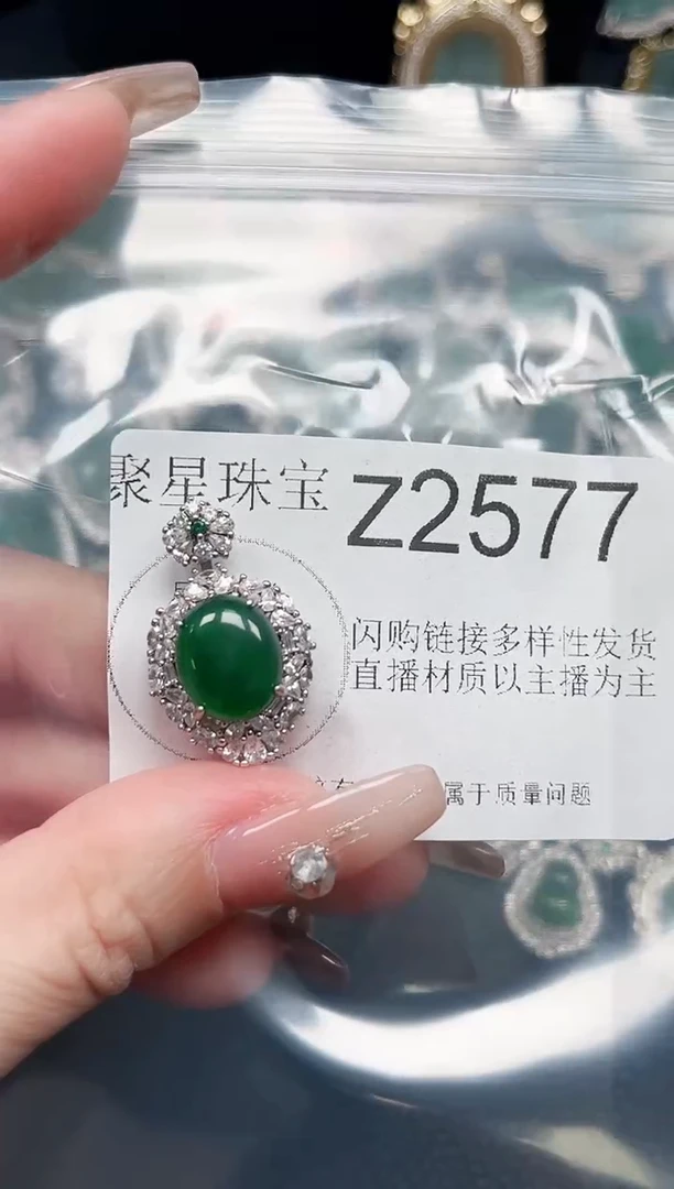 【闪购商品】翡翠颈饰未镶嵌赠皮绳2577