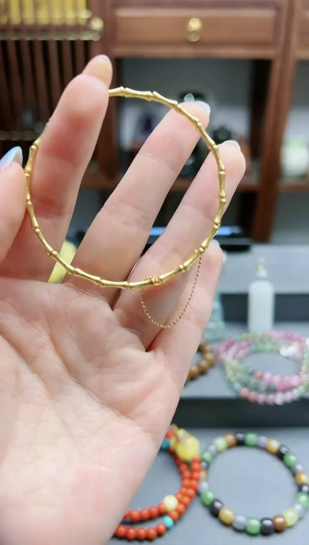 【闪购商品】18K金手镯18k金竹节手镯*1 MY