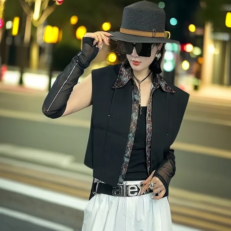 仙姐姐休闲时尚马夹女士无袖工字型欧美风潮流常规网红