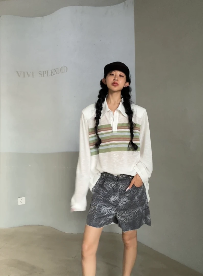 VIVISPLENDID20651#（定制款NO退NO换）豹纹帅气四分裤