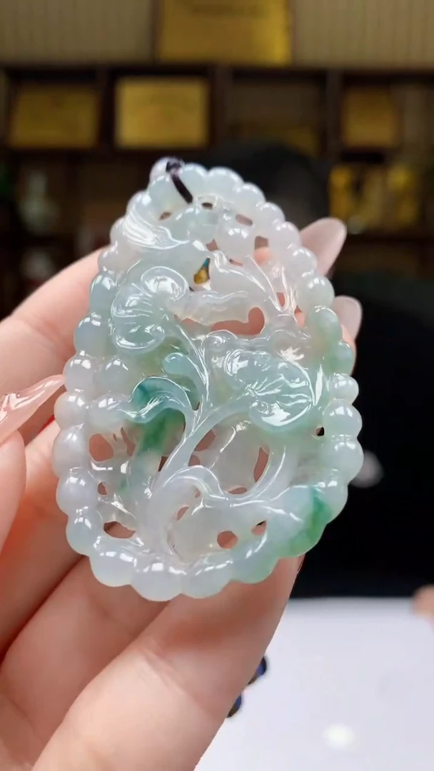 【闪购商品】定制翡翠未镶嵌1071ry-毛货挂件59