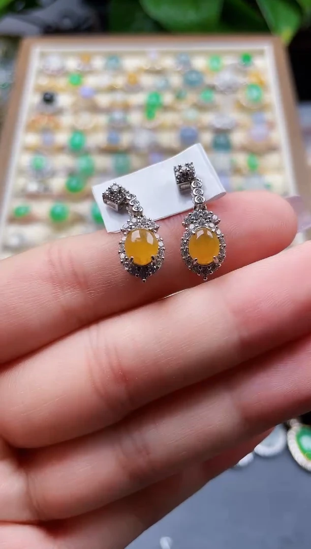 银S925镶嵌戒指翡翠1